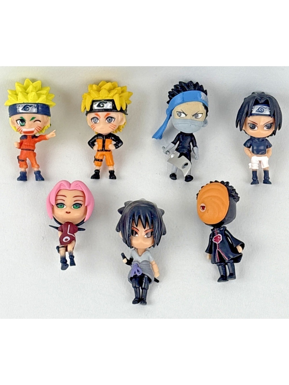 Naruto Chibi Figures Lot Anime Mini Tobi Zabuza Momochi Sasuke Uchiha